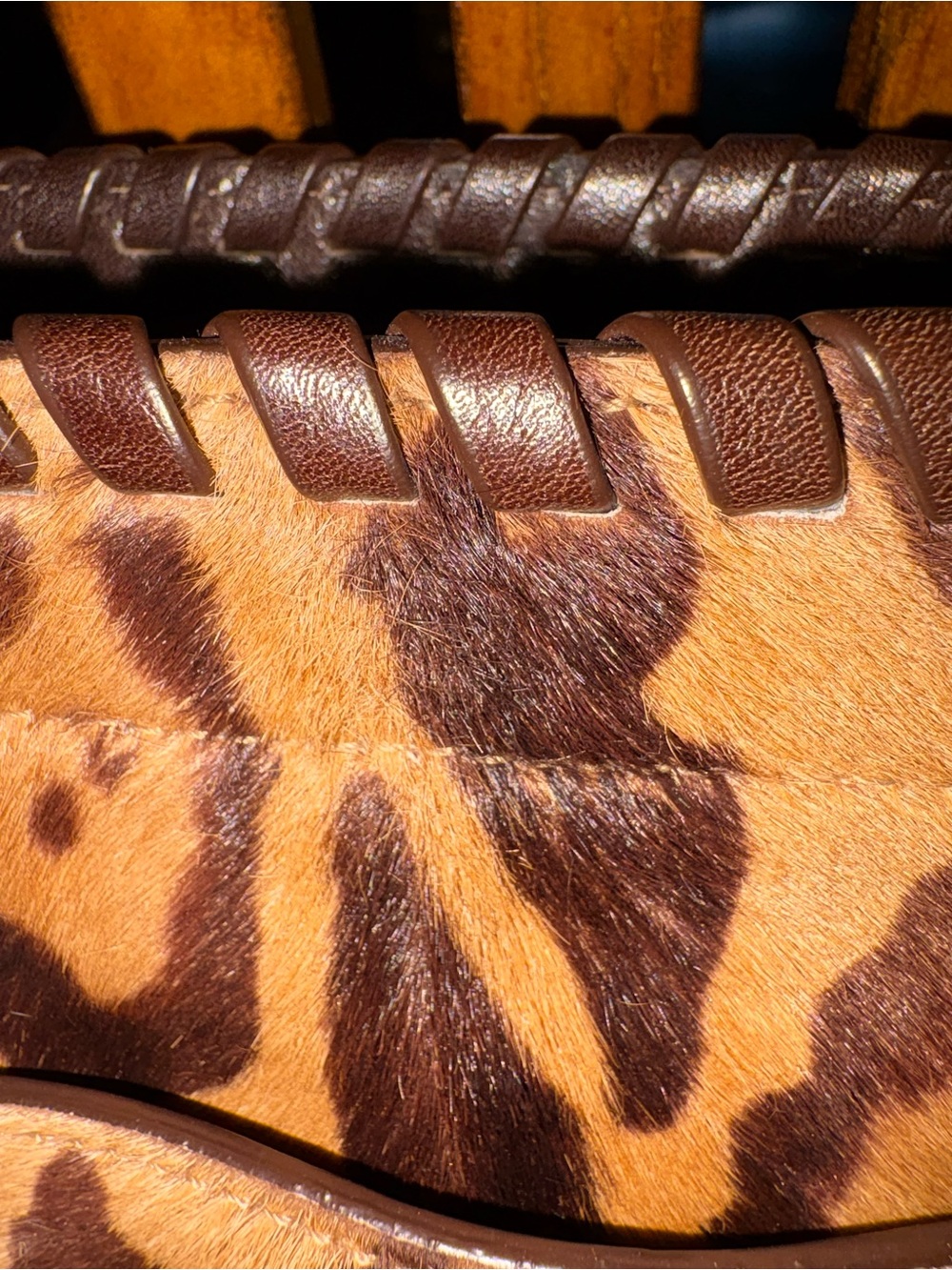 Coach Hamptons Haircalf Carryall 15412 Ocelot Leopard Calf Hair Bag Rare - Picture 6 of 14